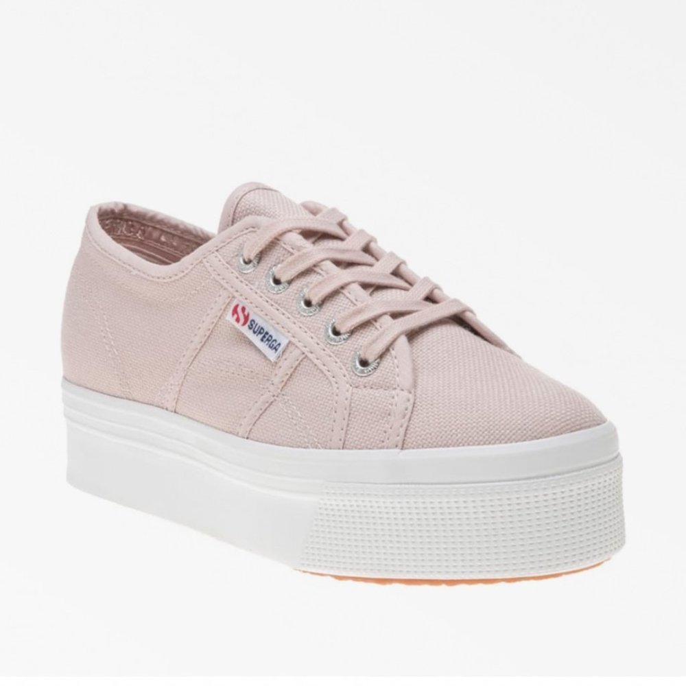 Superga Platform Sneakers in Light Pink